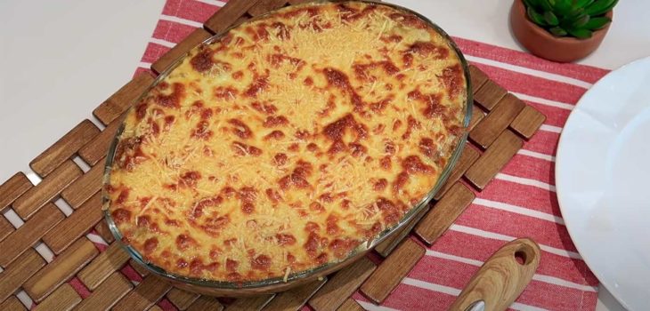 Macarrão cremoso de forno