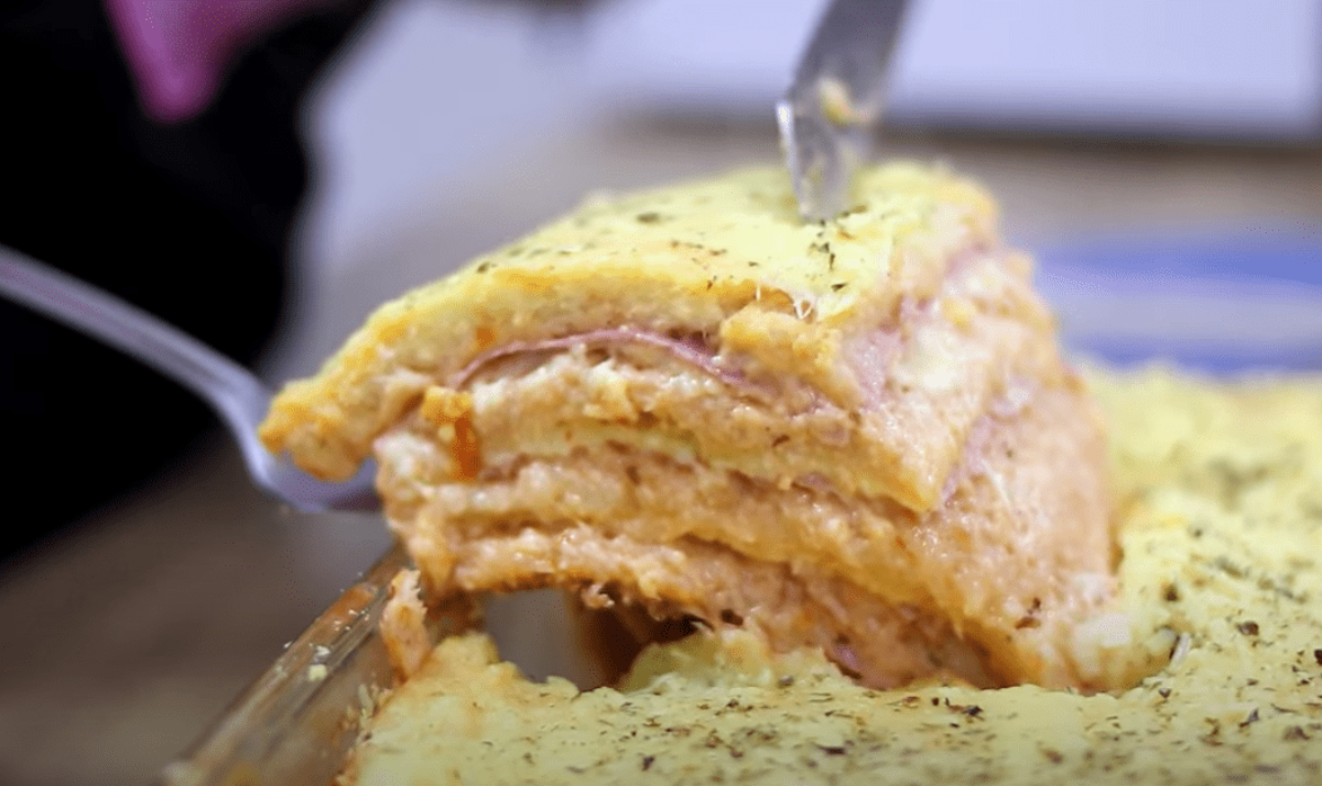 Lasanha de pão de forma
