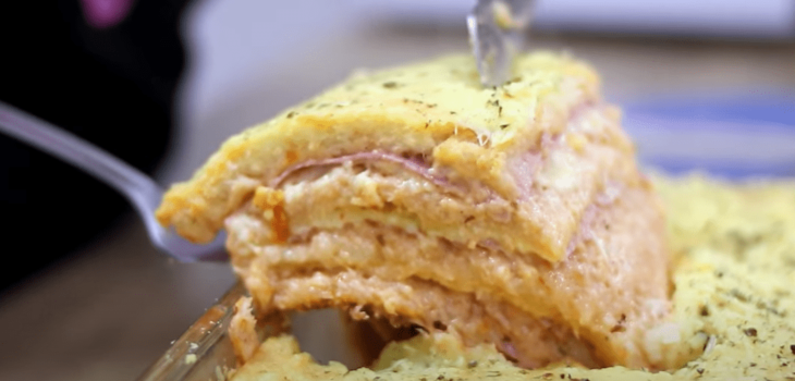 Lasanha de pão de forma