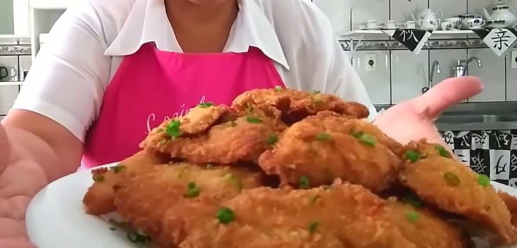 Frango empanado crocante