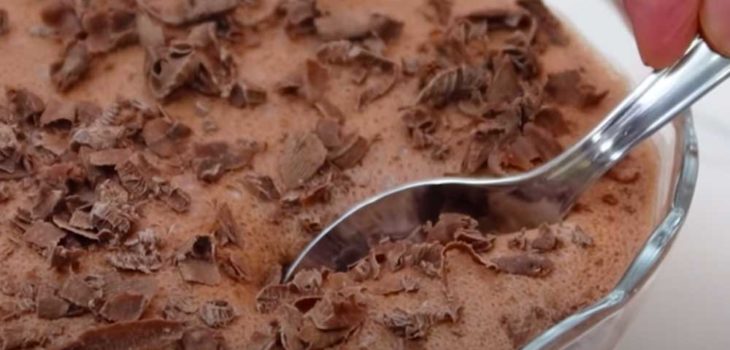 Mousse de chocolate de Nescau