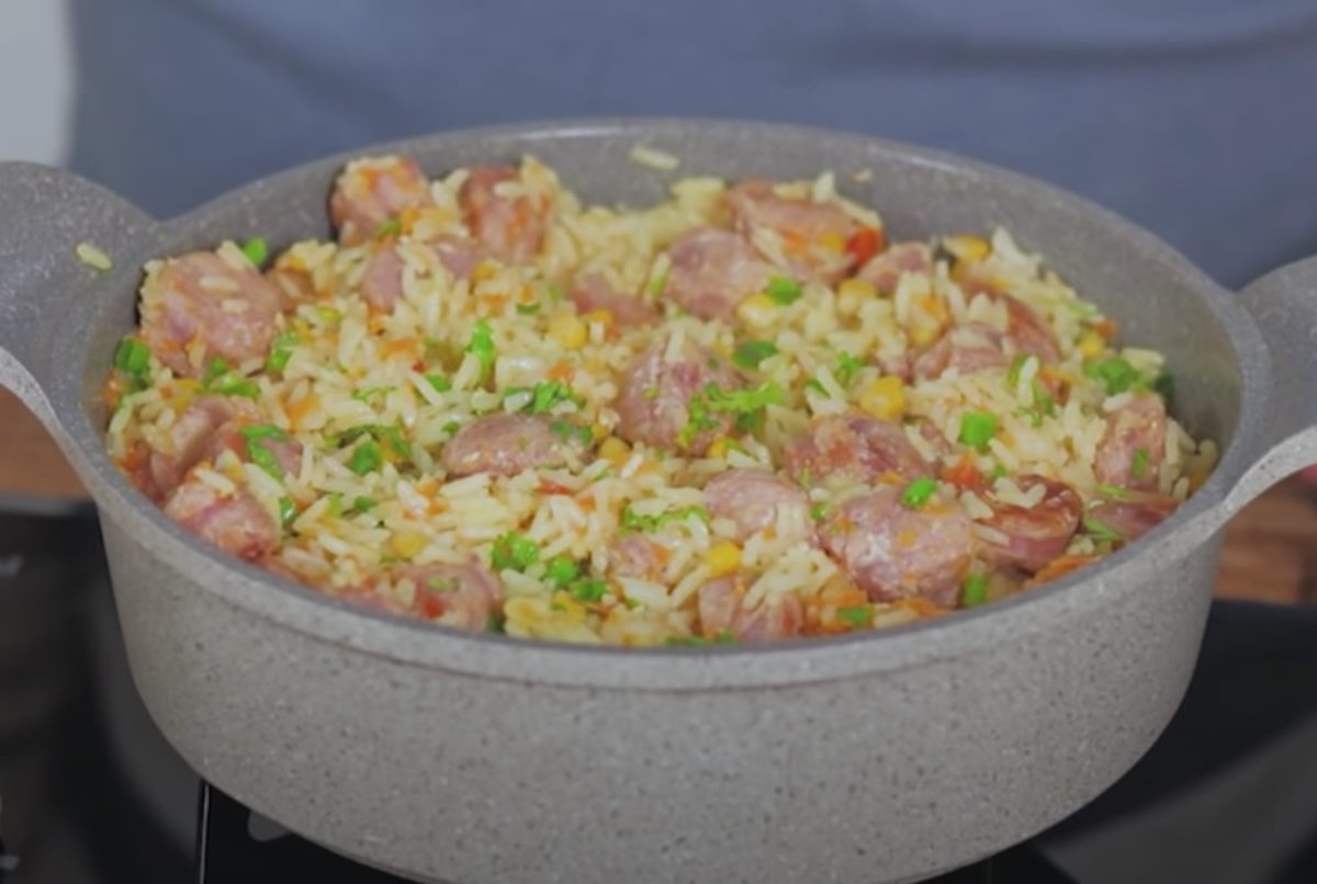 Arroz com linguiça