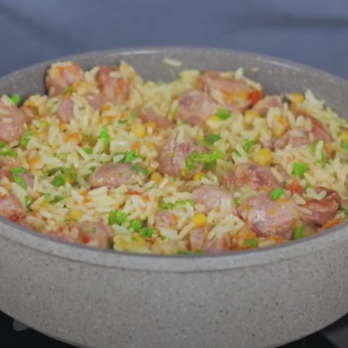 Arroz com linguiça