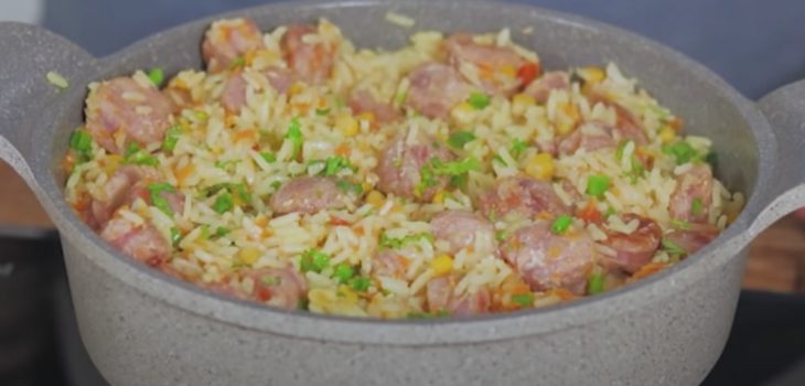 Arroz com linguiça