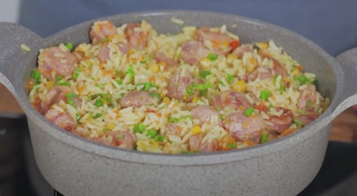 Arroz com linguiça