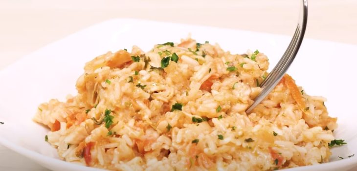 Arroz de forno com frango