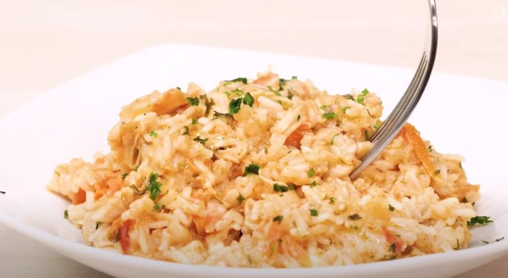 Arroz de forno com frango