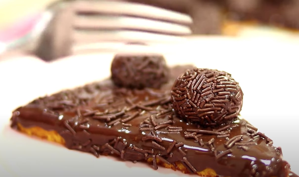 Pizza de bolo de cenoura