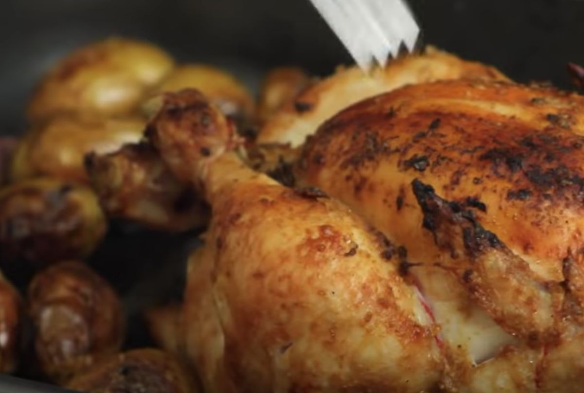 Frango assado de padaria