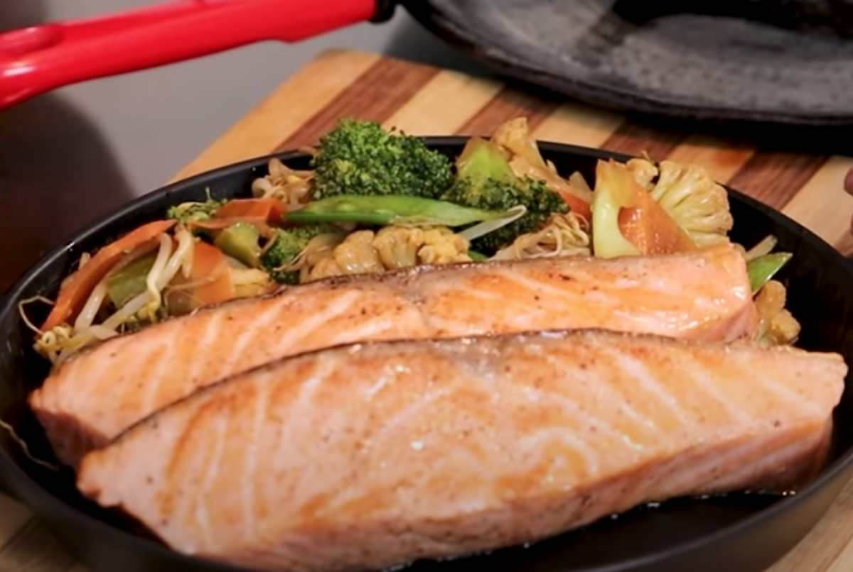 Teppan de salmão